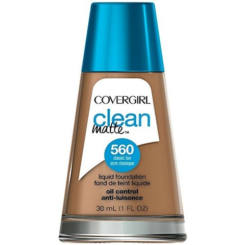 CoverGirl Clean Oil Control Liquid Makeup, Classic Tan [560] 1 oz ( Pack of 2)
