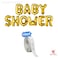 Party Propz Baby Shower Golden Foil Balloon for Decoration,Gender Reveal, Boy Girl Welcome Home Banner; Babies Decor Ideas; Mommy Dad To Be Favors Items; Congrats Photoshoot Props; Party Supplies Deco