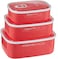 Flamingo Air Proof Food Containers 3Pcs Set Fl5006Atcst