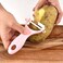 7 Sets of Wheat Straw Knives, Household Stainless Steel Fruit Kitchen Knives, Kitchen Knives(Pink)