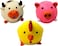 Crinkle Floppy Farm Dog Toy Multicolor - 3pc