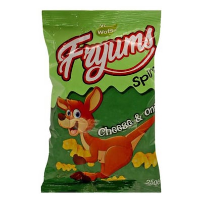 Wots Fryums Cheese And Onion Spirals 25G
