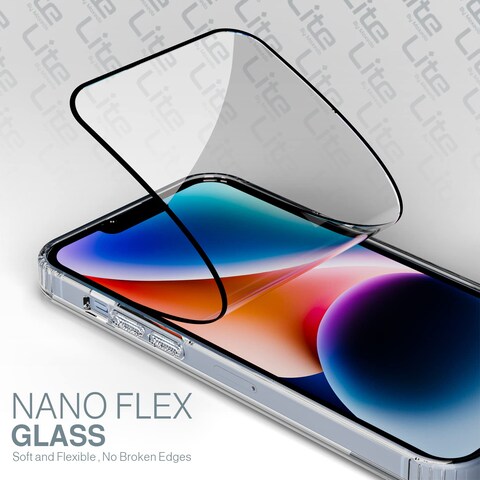 Moxedo Lite Crystal-Clear Protective Case with 9H Tempered Glass Screen Protector compatible for iPhone 14 Plus