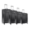 PARA JOHN 4 Pcs Travel Luggage Suitcase Trolley Set -  (16'' 20'' 24'' 28'')BLACK