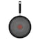 Tefal Delicia Non-Stick Sauce Pan With Lid 16cm Greyish Black With Flat Tawa Greyish Coal 28cm