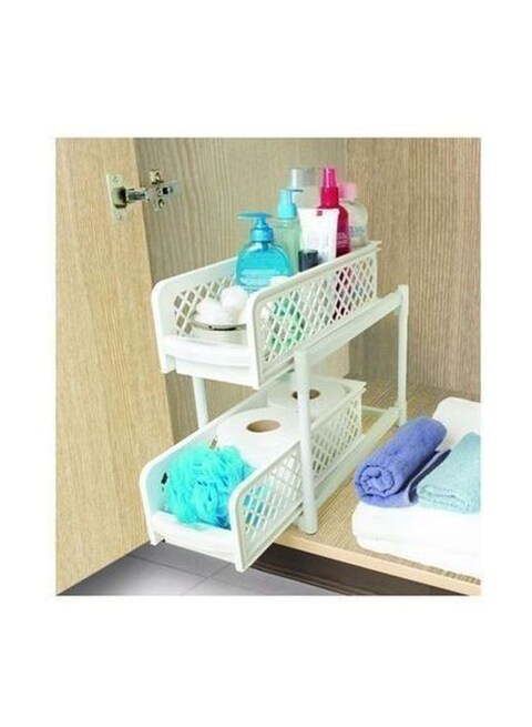 2-Tier Basket Drawer White