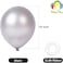 Party Time 20-Pieces 10 inches Metallic Silver Balloons, Latex Balloons For Baby Shower, Bridal Shower, Valentine's Day, Wedding Decor &amp; Birthday Party Decoration - Party Supplies