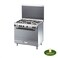 Generic Kiriazi Gas Cooker, Size 90 * 60 Cm, 5 Burners,Grill, Full Safety, Steel (Installation Not Included)