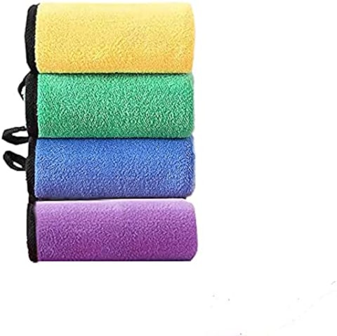 Microfiber Cleaning Cloths 4 Pcs For Polishing, Washing, Dusting. Softer Highly Absorbent, Lint Free Streak Free for House, Kitchen, Car, Window, Gifts, Cleaning Accessories, 12&quot;x16&quot;