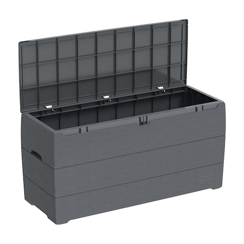 Cosmoplast Cedargrain Deck Storage Box Dark Grey 270L