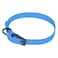 Silicone Dog Collar With Tag Blue Large 1 Piece