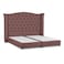In House Al Dimashqi Linen Bed Frame - King - 200x200cm - Dark Pink