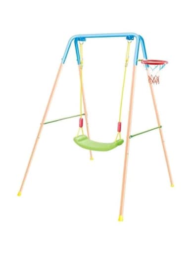 Generic Comfortable Rope Swing With Basketball Net