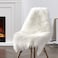 Generic Ultra-Luxurious Fluffy Sheepskin Area Rug, Soft And Thick Faux Sheepskin Fur Chair Couch Cover Small Shaggy Rug Non-Slip Carpet For Bedroom, Kids/Baby Room, Modern Decor Rug, 23.6*35.4", White