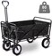 Generic Folding Camping Wagon, Outdoor Collapsible Sturdy Steel Frame Garden/Beach Wagon, Cart Heavy Duty Utility Transport Cart 80Kg /176Lbs Max Load