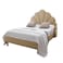 In House Napoli Velvet Bed Frame - Single - 200x100 cm - Beige