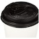 Hotpack Disposable Heavy Duty Paper Cup White 12 ounce with Black Lid, 10 Pieces for Hot &amp; Cold Drinks, Coffee &amp; Tea.