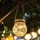 Solar String Light 30 LED Mason Jar Lights Starry Star Fairy Hanging Solar Light Laterns Hanging Outdoor,Waterproof IP65,Cracked Glass Jar Light, for Garden Yard Patio Lawn Decor (3m) -Warm