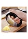 Generic Simple Operation Stainless Steel Garlic Press Rocker Black 10.5X6.5X5cm