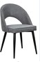 LANNY Dining Room/Restaurant Chair/Hotel chair/Office Visitor Chair/Modern Medium Back Luxury Fabric Dining Chair (grey)