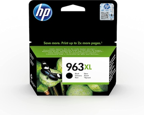 HP 3Ja30Ae 963Xl High Yield Original Ink Cartridge, Black