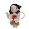 Handmade Natural Cotton Crochet Moana Toy Doll for Baby Friend Amigurumi Crochet Sleeping Buddy for Kids and Adults, 25cm