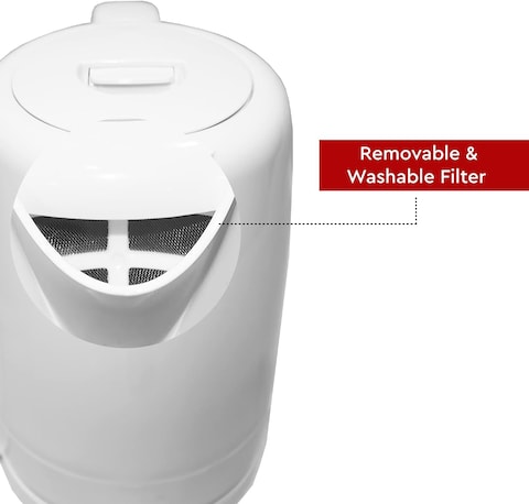 Nobel Kettles 1.7 Litre, Single Sided Water Window With 360 Degree Strix Control, Boiling Dry Protection Auto Shutoff NK17PW White With 1 Year Warranty