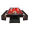 Simbashoppingmea - 8 Ft Modern Billiard Table Red Cloth With Container Benches &ndash; Caesar