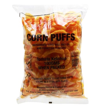Kudos Tomato Ketchup Corn Puffs 100G