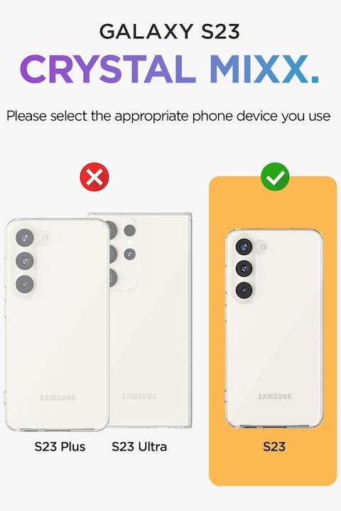 VRS Design Crystal Mixx designed for Samsung Galaxy S23 case cover (2023) - Clear
