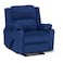 In House Velvet Rocking Cinematic Recliner Chair With Cups Holder - Dark Blue - Lazy Troy