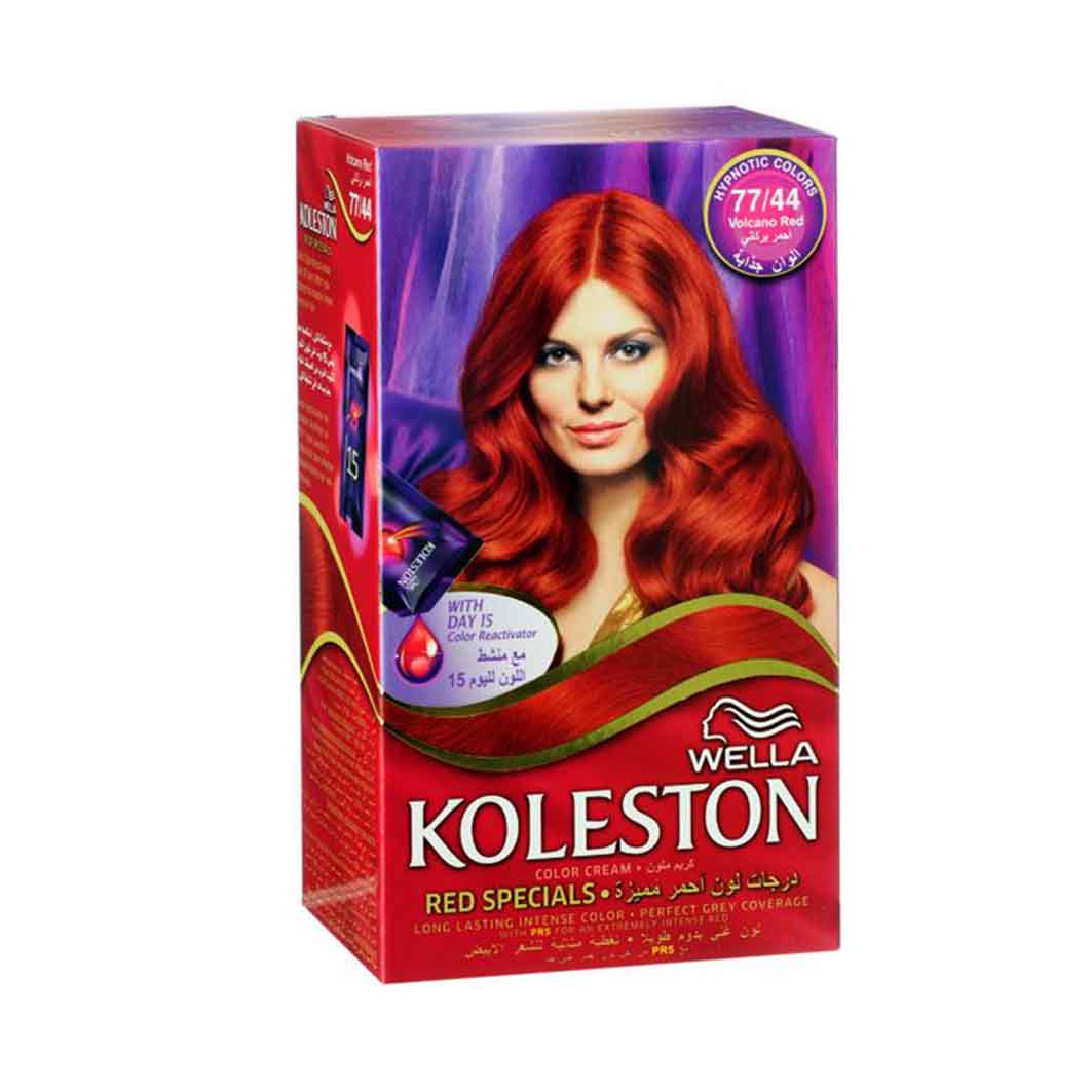 Well Koleston Forever Red Permanent Hair Color Cream 77/44 Intense Copper Red
