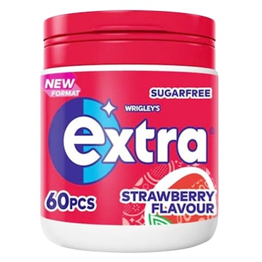 Wrigley&#39;s Chewing Gum Bottle Extra Strawberry 84g