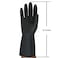 SAFEYURA Multipurpose Natural Gum Rubber Reusable Cleaning Gloves (Color: Black, Size: 8.5 Inch)