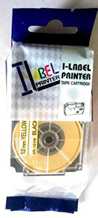 Generic Compatible Casio 12 mm Black On Yellow Label Tape