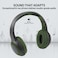 Promate Bluetooth Headphone, Over-Ear Deep Bass with Long Paytime, Hi-Fi Sound, Built-In Mic, On-Ear Controls, Soft Earpads, MicroSD Card Slot and AUX Port, LaBoca Midnight Green