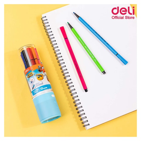 Deli C150-12 Felt Pen Set - 12 Colors