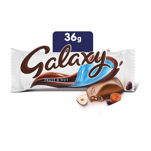 Galaxy Fruit and Nut Milk Chocolate Bar - 36 gram