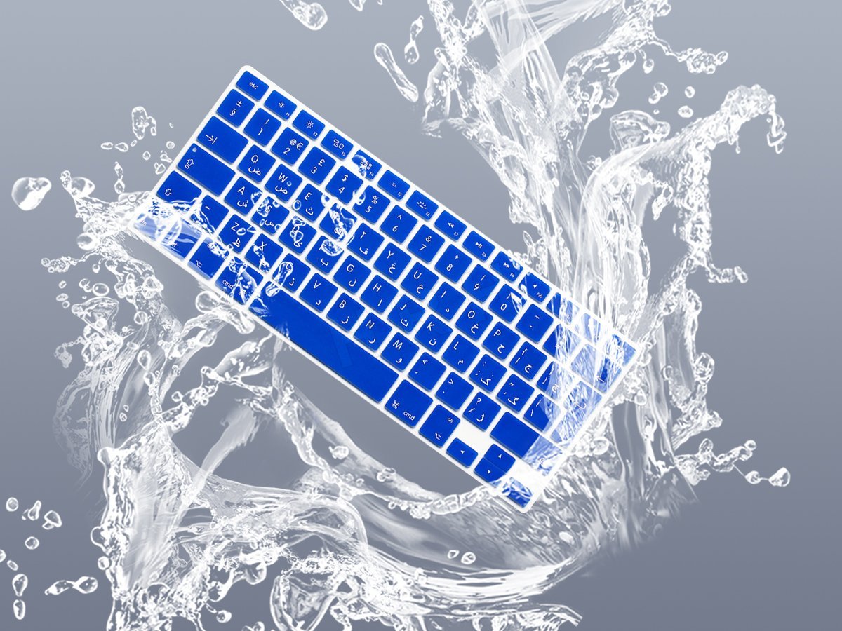 Generic - Arabic English Silicone Keyboard Skin UK Layout For MacBook 11 Inch Air - Blue
