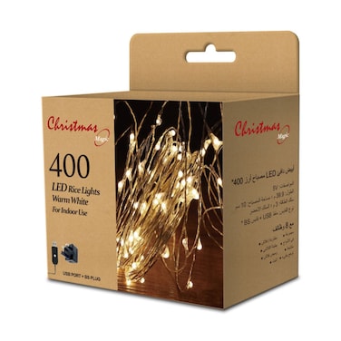 400 LED Rice Lights Warm White
