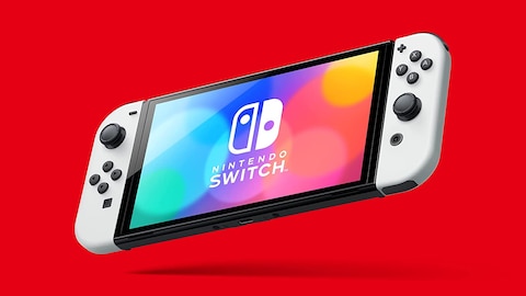 Nintendo Switch (Oled Model) - Neon Blue/Neon Red + Just Dance 2022 (Nintendo Switch)