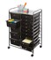 Zenments, 15-Drawer Organizer Cart, Black, W64xD39xH97cm, ZEN-256