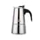 Any Morning Stove top Espresso Maker   Moka Pot   Italian Coffee Maker   Stainless Steel Percolator Coffee Pot   6 Cups Coffee Maker   10 oz   300Ml   Silver