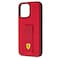 Grip Stand Perforated Hard Case for iPhone 14 Pro Max, Ferrari - Red
