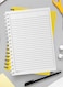 Lowha Spiral Notebook With 60 Sheets And Hard Paper Covers With Dandelion Drawing Design, For Jotting Notes And Reminders, For Work, University, School