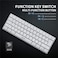 HXSJ 61 KEYS WIRELESS GAMING DUAL MODE BACKLIGHT MECHANICAL FEEL MEMBRANE KEYBOARD (L500 White)