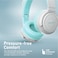 Promate Kids Wireless Bluetooth Headphones with LED Cat Ears, Safe Volume Limit, Mic, AUX, TF Card Slot, Panda Aqua