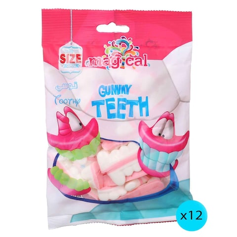 Magical Jelly - Teeth Shape - 12 Pieces - 20 gram