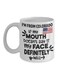 muGGyz Lowchen Addict Printed Coffee Mug White/Black 11Ounce