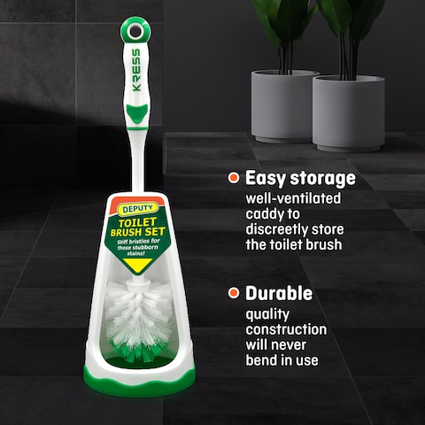 Kress Kleen Toilet Brush Set - Deputy (Green)